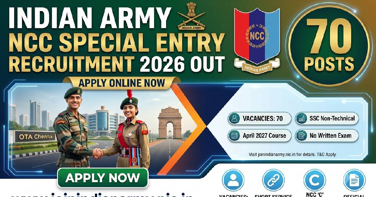 Indian Army NCC Special Entry Scheme 125th Course recruitment 2026